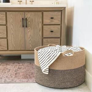 Extra Large Wicker Storage Basket home storage blanket basket